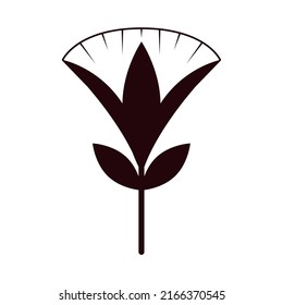 flower icon isolated flat silhouette