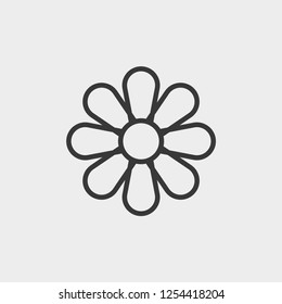 Flower icon isolated on background. Plants symbol modern, simple, vector, icon for website design, mobile app, ui. Vector Illustration