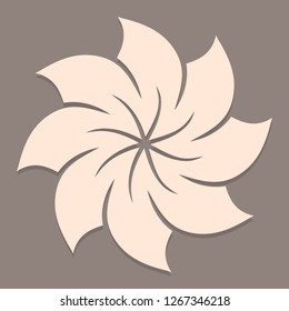 Flower icon  isolated on dark background. Vector illustration