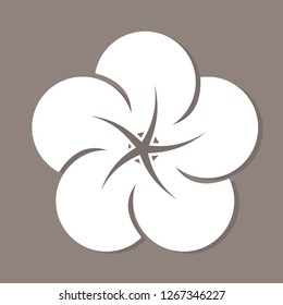Flower icon  isolated on dark background. Vector illustration
