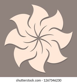 Flower icon  isolated on dark background. Vector illustration