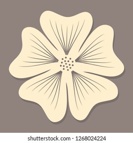 Flower icon  isolated on dark background. Vector illustration