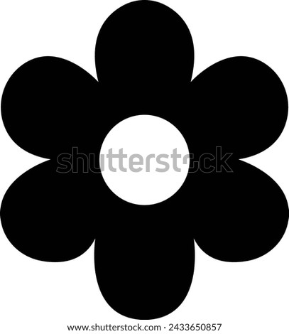 Flower icon isolated on transparent background. simple icon. Flowers in modern simple. Cute round flower plant nature, Black color shape icon, hand drawn wreaths. Cute doodle floral wreath frame.