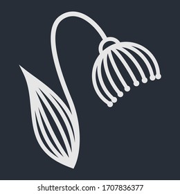 Flower icon isolated on white background. Vector illustration 