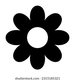 flower icon isolated on white background