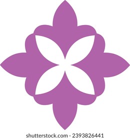 Flower icon isolated on white bg Floral simple festive Vector illustration Brutalist Shape, Cool Geometric Forms. Bauhaus Minimalist Graphic Design Elements. Trendy Y2K Signs. Simple star diwali trend