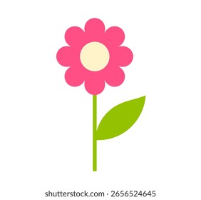 Icono de la flor aislado en el fondo blanco. Ilustración vectorial.