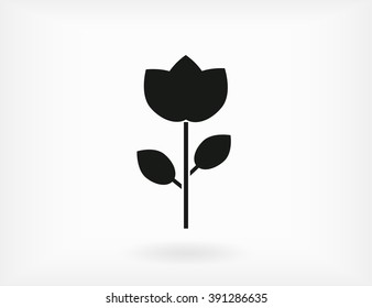 Flower icon isolated on white background. Vector art.