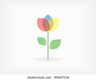 Flower icon isolated on white background. Vector art.