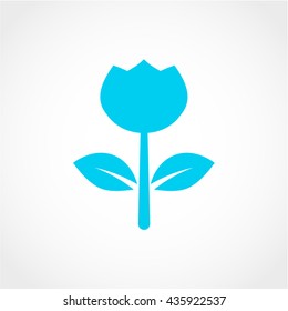 flower Icon Isolated on White Background