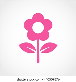 flower Icon Isolated on White Background
