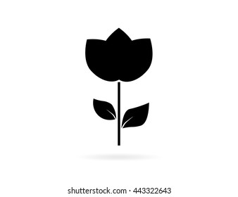 Flower icon isolated on white background.