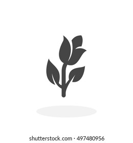 Flower icon isolated on white background. Flower vector logo. Flat design style. Modern vector pictogram for web graphics - stock vector