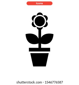 flower icon isolated sign symbol vector illustration - high quality black style vector icons
