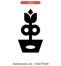 flower icon isolated sign symbol vector illustration - high quality black style vector icons
