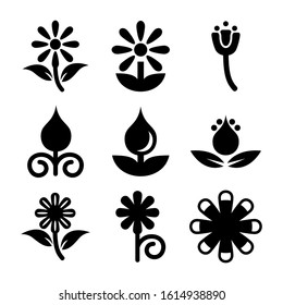 flower icon isolated sign symbol vector illustration - Collection of high quality black style vector icons
