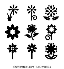 flower icon isolated sign symbol vector illustration - Collection of high quality black style vector icons
