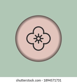 flower icon, isolated flower sign icon, vector illustration