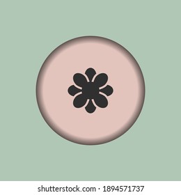 Blumensymbol, einzelne Blumensymbol, Vektorgrafik