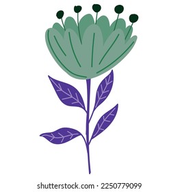 icono de flor fondo blanco aislado