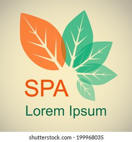 Flower icon. Leaves. Spa logo design. Vector EPS10