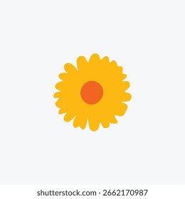 Ícone De Flor Com Vetor De Folhas