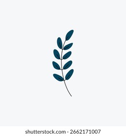 Flower Icon With Leaves Vector