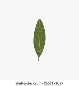 Icono de la flor con las hojas Vector