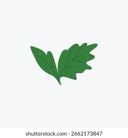 Icono de la flor con las hojas Vector