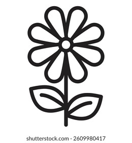 Flower icon Line Art Logo set