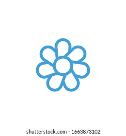 Flower icon. Line design template. Vector illustration
