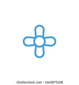 Icono de flores. Plantilla de diseño de línea. Ilustración del vector
