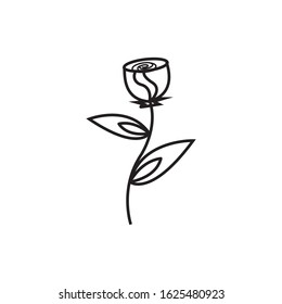 FLOWER ICON LINE SIMPLE LINE VECTOR DESIGN