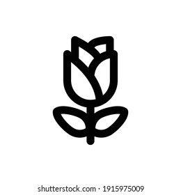 flower icon line style vector