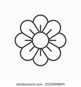 Flower icon. line style vector icon.