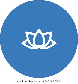 Flower icon. Line style vector