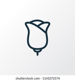 Flower icon line symbol. Premium quality isolated rose element in trendy style.
