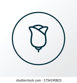 Flower icon line symbol. Premium quality isolated rose element in trendy style.