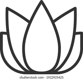 Blumensymbol-Linie, Vektorgrafik