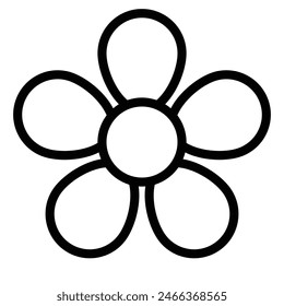 
flower icon line vector illustration
