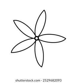 flower icon line vector illustration