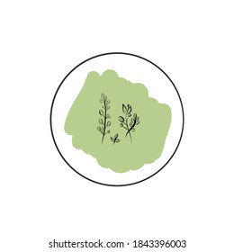 flower icon. Linear flowers. Wildflowers in lines. Vintage style . botanical illustration