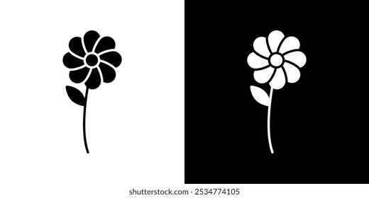 Flower icon linear logo isolated