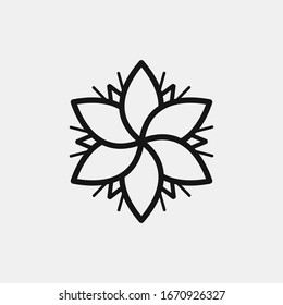 Diseño del logotipo de los iconos de las flores. ilustración simple vectorial plana