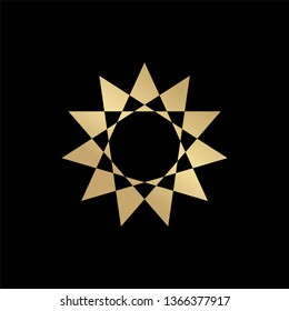 Flower icon logo design template