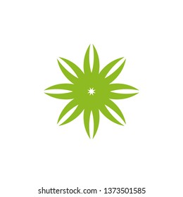 Flower icon logo design vector template