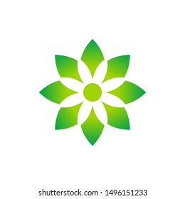flower icon logo design vector