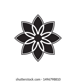 flower icon logo design vector