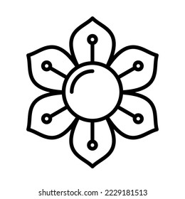 Flower Icon Logo Design Vector Template Illustration Sign And Symbol Pixels Perfect