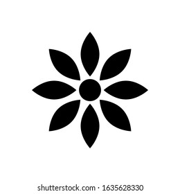 Flower icon, logo isolated on white background
